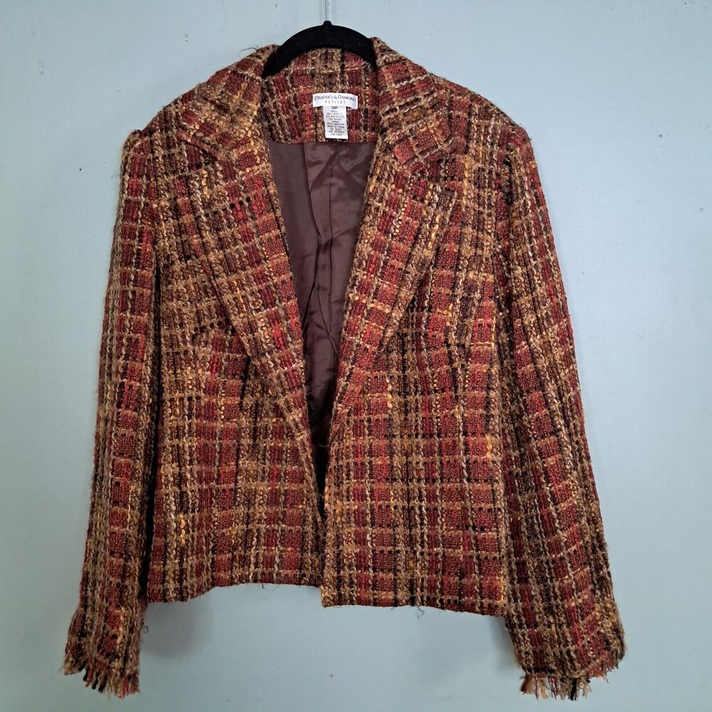 Drapers And Damons Olaid Blazer 14 P Fringe Edges